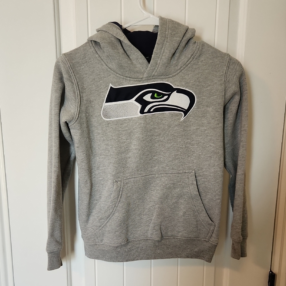 NFL Seattle Seahawks Gray and Navy Hoodie